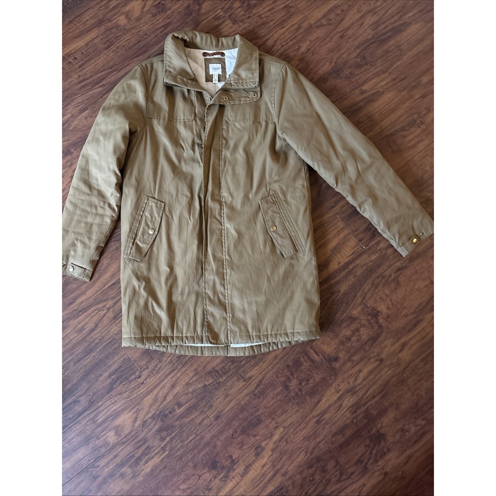 Lands End Canvas Field Jacket Women's Army Utility jacket With Quilted Lining M